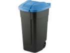 CURVER WASTE BIN BLACK 110L /LID BLUE