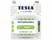 Tesla AAA RECHARGEABLE+ nabíjecí Ni-MH 800 mAh, 4 ks, NewDesign