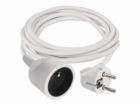 Prodlužovací kabel 3 m / 1 zásuvka / bílý / PVC / 1,5 mm2
