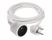 Prodlužovací kabel 3 m / 1 zásuvka / bílý / PVC / 1,5 mm2