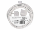 Prodlužovací kabel 5 m / 1 zásuvka / bílý / PVC / 1,5 mm2