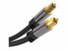 Toslink M/M, OD:6mm, Gold design 0,5m