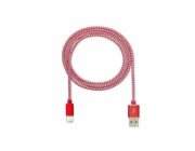 CUBE1 nylon datový kabel USB > USB-C, 2m, Red