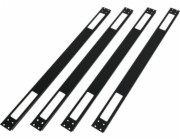 Q-LANTEC 19 6U 600x450 nástěnný regál skleněné dveře černé