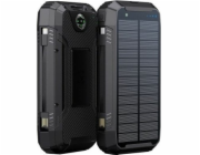 Nabíječka mobilních zařízení PowerNeed S20000Q Universal Black Lightning Solar USB Bezdrátové nabíjení Rychlé nabíjení venku