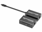 PremiumCord USB-C na HDMI extender přes patch kabel Cat5e...