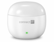 CONNECT IT True Wireless SonicBass sluchátka do uší s mikrofonem, BÍLÁ
