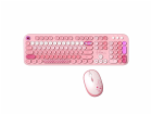MOFII Lovely 2.4G Wireless Keyboard + Mouse Set (Pink)