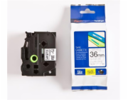 Brother - TZe-161, průsvitná / černá (36mm, lam.)