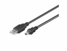 OEM Kabel USB 2.0, A-B mini, 5pinů, 0,5m 700006717538
