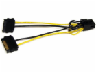 StarTech SATA 15-pin - PCIe 8-pin, 0,15 m, žlutá (SATPCIE...