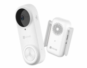 EZVIZ chytrá sada DB2 3K (5MP)/ Wi-Fi/ videotelefon/ bezdrátový zvonek/ rozlišení 2544x1888/ IP65/ bílý