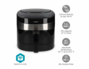 NEDIS Wi-Fi chytrá horkovzdušná fritéza/ objem 7,2 L/ 240 min. časovač/ 8 přednastavených programů/ výkon 1800 W/ černá