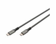 DIGITUS Připojovací kabel USB 4, TypeC na TypeC, AL-Housing PP Braid 4K@60Hz, PD3.0, 20Gbits/s, 3m, bl.