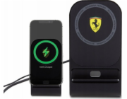 Stolní nabíječka Ferrari Ferrari MagSafe se stojanem - MagSafe 15W indukční nabíječka na stůl (černá)
