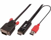 Lindy HDMI kabel – D-Sub (VGA) + USB-A 3m černý (41457)