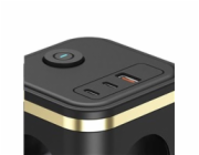 Viking síťový adaptér Y33, 3x 230 V, 1x USB-A, 2x USB-C, tlačítko ON/OFF, černá