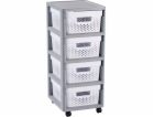 Curver Police Curver Infinity KD 4x10l prolamované/šedé/bílé