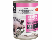 WIEJSKA ZAGRODA Monoprotein Vepřové maso - vlhké krmivo pro psy - 400g