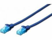 Digitus DIGITUS CAT 5e U-UTP patch kabel PVC AWG 26/7 délka 20m barva modrá