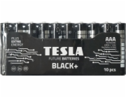 Tesla AAA BLACK+ alkalická, 10 ks fólie