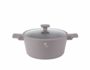Kastrol s titanovým povrchem a poklicí 30 cm Taupe Collection BH-8103