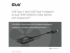 Club3D Video rozbočovač USB-C/A na 2xHDMI 2.0, Dual Monit...