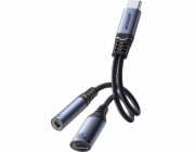 Audio adaptér 2 v 1 Joyroom SY-C02 Type-C na 3,5 mm + Type-C (černý)