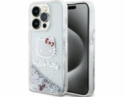 Sourcing Hello Kitty HKHCP14XLIKHET iPhone 14 Pro Max 6,7 stříbrné/stříbrné pevné pouzdro Liquid Glitter Charms Kitty Head