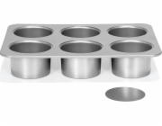 Patisse Patisse - Mini 6 formiček na cukroví s odnímatelným dnem 8 cm SILVER-TOP