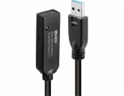 kabel Lindy USB 3.0 na USB-C (W) 20m černý