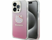 Sourcing Hello Kitty HKHCP15LHDGKEP iPhone 15 Pro 6.1 růžové/růžové pevné pouzdro IML Gradient Electrop Kitty Head