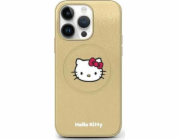 Sourcing Hello Kitty HKHMP14SPGHCKD iPhone 14 / 15 / 13 6.1 zlato/zlaté pevné pouzdro Leather Kitty Head MagSafe