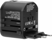 Orno Travel adaptér pro zásuvky Go World USA/UK/EURO/AUS (USB 5V,2,4A)