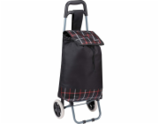 Vozík na nákupní tašky s rámem, 31l, černý