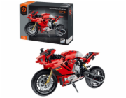 MECHANICAL MASTER - Stavebnice Silniční motorka červená 557 ks