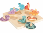 small foot Dřevěné paměťové puzzle Dino