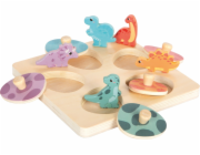 small foot Dřevěné paměťové puzzle Dino