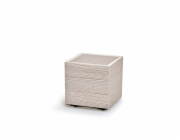 Květináč Prosperplast MADERA SQUARE eco wood 28,8 cm bílý eco