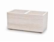 Květináč Prosperplast MADERA CASE eco wood 77 cm bílý eco