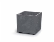 Květináč Prosperplast SIERRA SQUARE beton effect 38,5 cm šedý