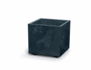 Květináč Prosperplast SIERRA SQUARE beton effect 38,5 cm antracit