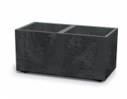 Květináč Prosperplast SIERRA CASE beton effect 77 cm černý beton