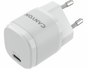 CANYON nabíječka do sítě H-20-05, 1x USB-C PD 20W, bílá