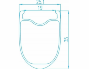 Alexrims Szosa-Gravel Alexrims Alx835DABP Road Disc, Carbonowe, 700c, 35mm kužel, bezdušový připravený, disková brzdová středová ložiska, ložiska stroje, váha 1610g (DWZ)