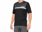 100% Pánské tričko 100% AIRMATIC Jersey krátký rukáv čern...