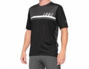 100% Pánské tričko 100% AIRMATIC Jersey krátký rukáv černý uhl vel. S (NOVINKA 2022)