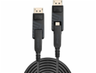 Kabel Lindy  100m s optickým vláknem Hybrid DisplayPort 1.4
