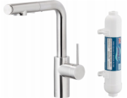 KFA DUERO PURE BASIC VÝSUVNÁ kuchyňská baterie KUCHYŇSKÝ ZAŘÍZENÍ S FUNKCÍ FILTRACE VODY A VÝSUVNÝM výtokem + HYDRO FILTR, INOX