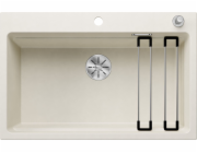 Blanco dřez ETAGON 8 dřez Silgranit jemný bílý, auto zátka, InFino, kolejničky